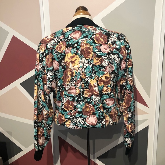 Floral Bomber Jacket S/M - Picture 3 of 7
